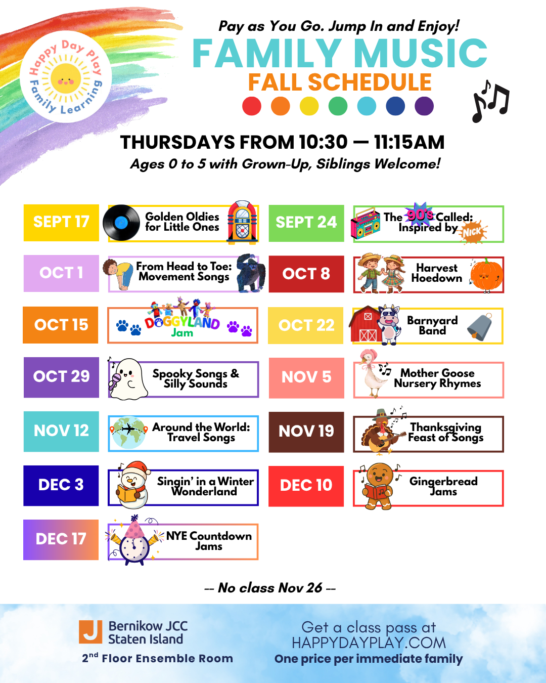 Family Music Class: The 90s Called: Inspired by Nickelodeon, Ages